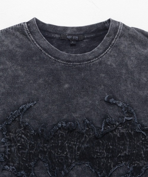 Fuga ダメージカットソー　Y2K グランジ セール】Y2K グランジ フェード加工 グラフィックロゴプリント