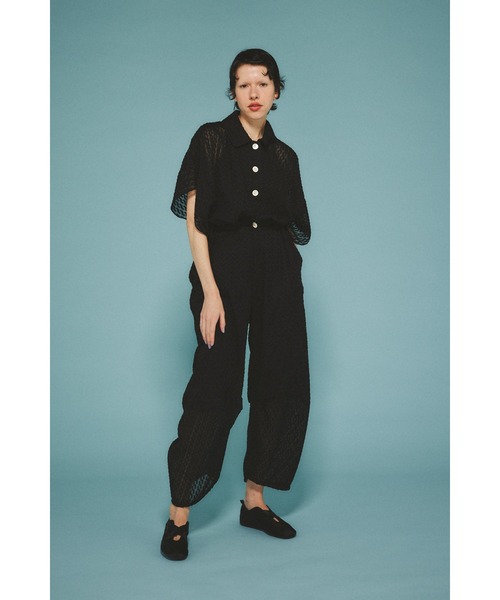 HeRIN.CYE(ヘリンドットサイ)の「Tuck easy pants タックイージーパンツ(その他パンツ・レディース・ブルー系その他/ブラック・36/38)」の4枚目の写真