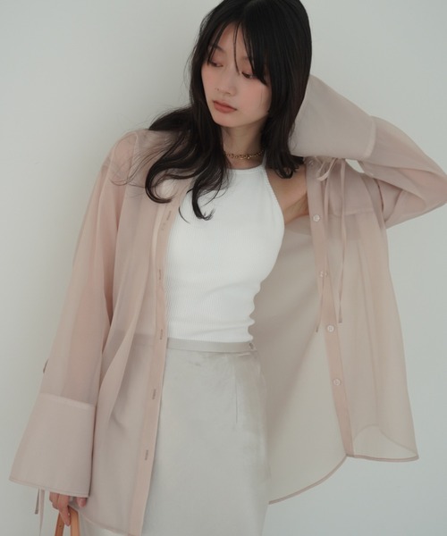 EIMY ISTOIRE(エイミーイストワール)の「サテンマーメイドスカート(スカート・レディース・サックスブルー/アイボリー/グレイッシュベージュ/モカ・S/M)」の22枚目の写真