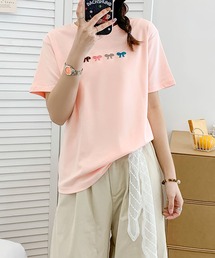 マルチカラーリボン刺繍Tシャツ (SS)