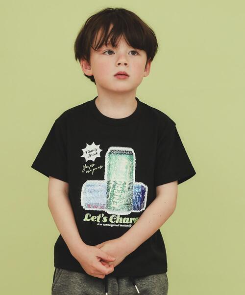 セール】【110－150】色が変わる！スパンコール半袖Tシャツ/洗える（T