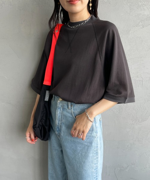 THE SHINZONE（ザ　シンゾーン）の「[THE SHINZONE/ザ シンゾーン] シアー ハーフスリーブ スウェットシャツ（Tシャツ/カットソー・レディース・ホワイト/チャコールグレー・0）」の18枚目の写真
