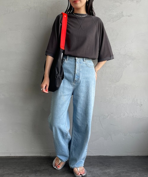 THE SHINZONE（ザ　シンゾーン）の「[THE SHINZONE/ザ シンゾーン] シアー ハーフスリーブ スウェットシャツ（Tシャツ/カットソー・レディース・ホワイト/チャコールグレー・0）」の20枚目の写真