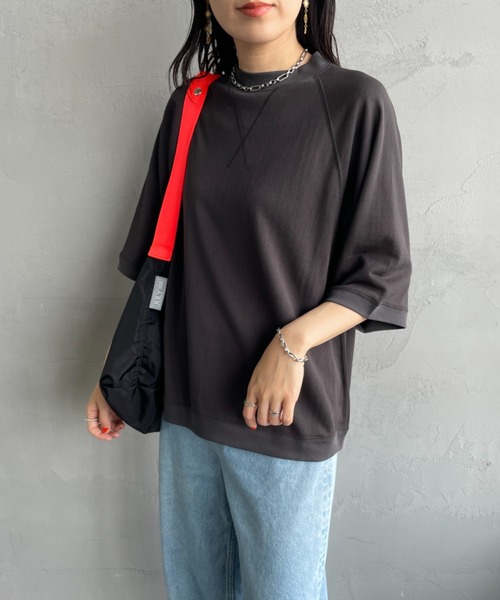 THE SHINZONE（ザ　シンゾーン）の「[THE SHINZONE/ザ シンゾーン] シアー ハーフスリーブ スウェットシャツ（Tシャツ/カットソー・レディース・ホワイト/チャコールグレー・0）」の22枚目の写真