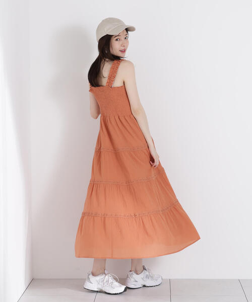 PROPORTION BODY DRESSING（プロポーションボディドレッシング）の「＜Ｅ＞レース付きティアードワンピース / 1215247605（ワンピース・レディース・オレンジ系その他/ブラック・MEDIUM/SMALL/P/S）」の17枚目の写真