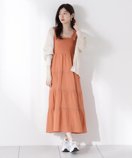 PROPORTION BODY DRESSING（プロポーションボディドレッシング）の「＜Ｅ＞レース付きティアードワンピース / 1215247605（ワンピース・レディース・オレンジ系その他/ブラック・MEDIUM/SMALL/P/S）」の20枚目の写真