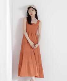 PROPORTION BODY DRESSING | <E>レース付きティアードワンピース / 1215247605(ワンピース)