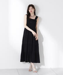 ＜Ｅ＞レース付きティアードワンピース / 1215247605