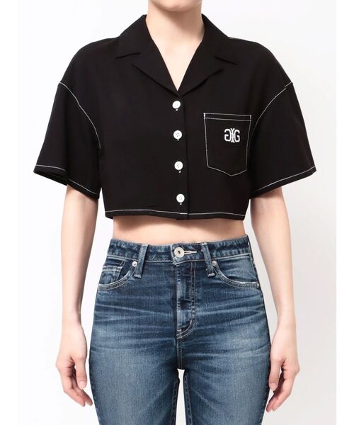 ブラウス シャツ Symmetry GYDA バイカラーステッチシャツ レディース Symmetry GYDA バイカラーステッチシャツ[品番：MKSW0065306