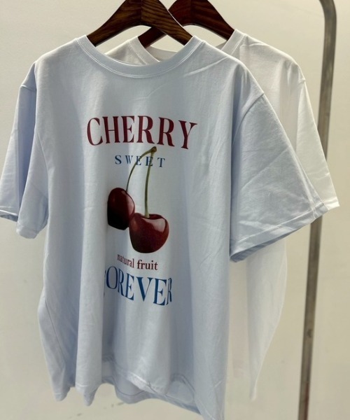 ipugo(イプゴ)の「ipugo/イプゴ チェリーTEE 秋物 秋服 2026年秋冬(Tシャツ/カットソー・レディース・ブルー/ホワイト・FREE)」の5枚目の写真