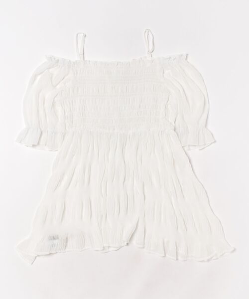 GORGE(ゴージ)の「《マジョリカプリーツ×肩見せ》レディース オフショルブラウス 体型カバー 春夏秋(シャツ/ブラウス・レディース・ブラック/オフホワイト/グレー・F)」の7枚目の写真