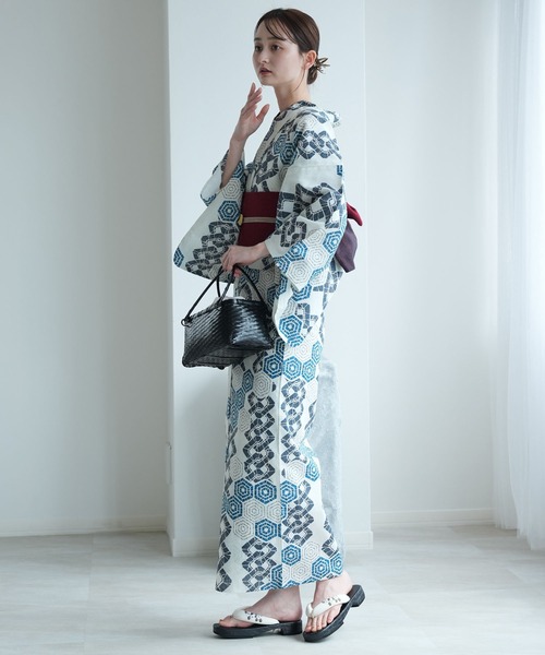 も*ん様 utatane ウタタネ　浴衣セット　フリーサイズ utatane 浴衣 レディース セット 高級変わり織 フリーサイズ