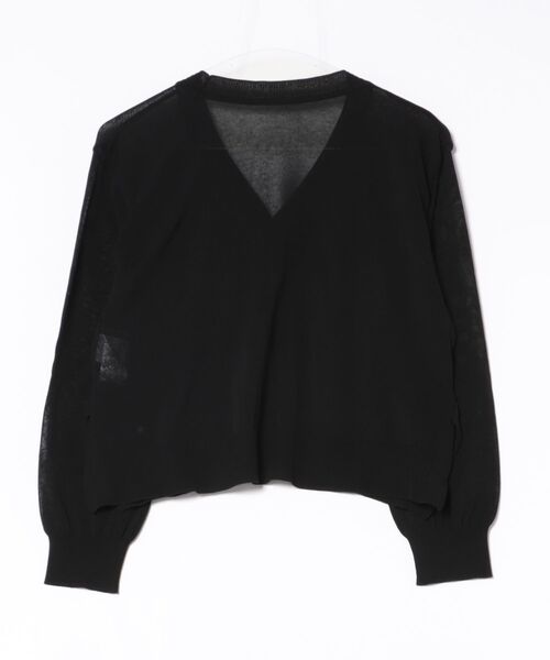 STRAWBERRY-FIELDS(ストロベリーフィールズ)の「サラコットン_コットンアセテートカーディガン(カーディガン/ボレロ・レディース・グリーン/マスタード/ブラック・2)」の4枚目の写真