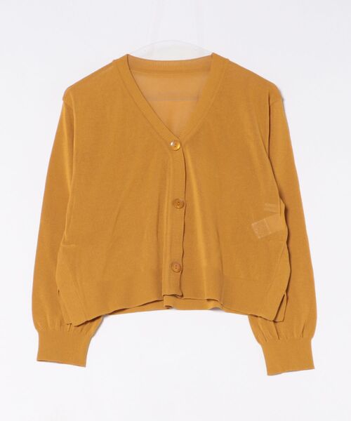 STRAWBERRY-FIELDS(ストロベリーフィールズ)の「サラコットン_コットンアセテートカーディガン(カーディガン/ボレロ・レディース・グリーン/マスタード/ブラック・2)」の6枚目の写真