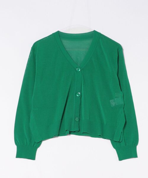 STRAWBERRY-FIELDS(ストロベリーフィールズ)の「サラコットン_コットンアセテートカーディガン(カーディガン/ボレロ・レディース・グリーン/マスタード/ブラック・2)」の7枚目の写真