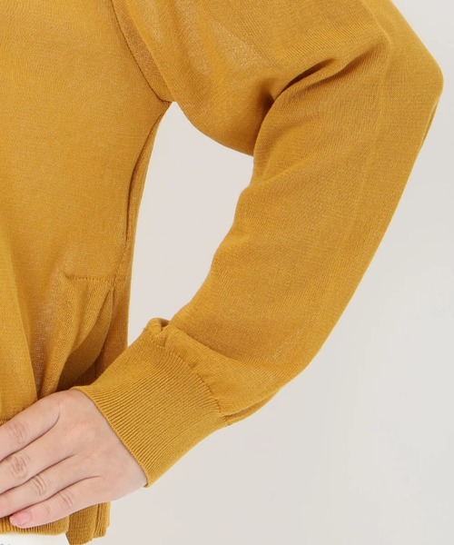 STRAWBERRY-FIELDS(ストロベリーフィールズ)の「サラコットン_コットンアセテートカーディガン(カーディガン/ボレロ・レディース・グリーン/マスタード/ブラック・2)」の14枚目の写真