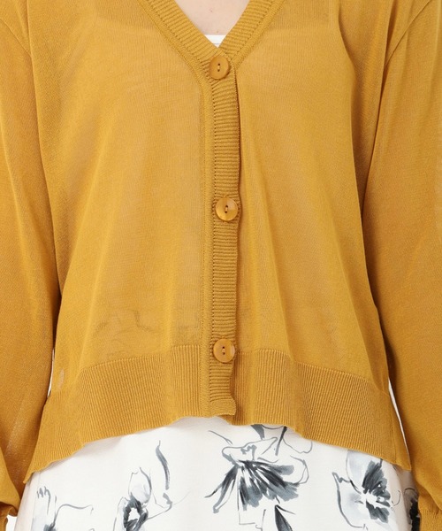 STRAWBERRY-FIELDS(ストロベリーフィールズ)の「サラコットン_コットンアセテートカーディガン(カーディガン/ボレロ・レディース・グリーン/マスタード/ブラック・2)」の15枚目の写真