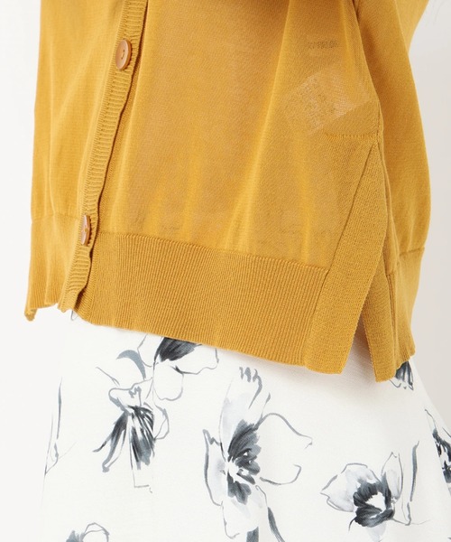 STRAWBERRY-FIELDS(ストロベリーフィールズ)の「サラコットン_コットンアセテートカーディガン(カーディガン/ボレロ・レディース・グリーン/マスタード/ブラック・2)」の16枚目の写真