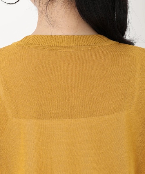 STRAWBERRY-FIELDS(ストロベリーフィールズ)の「サラコットン_コットンアセテートカーディガン(カーディガン/ボレロ・レディース・グリーン/マスタード/ブラック・2)」の13枚目の写真