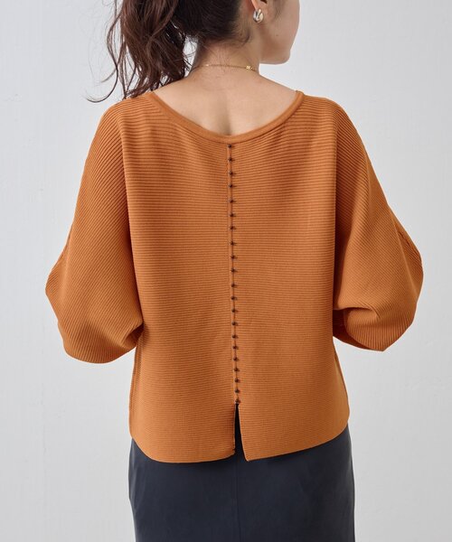 BEARDSLEY（ビアズリー）の「後ろパールニット（ニット/セーター・レディース・ブラック/キャメル・FREE）」の16枚目の写真