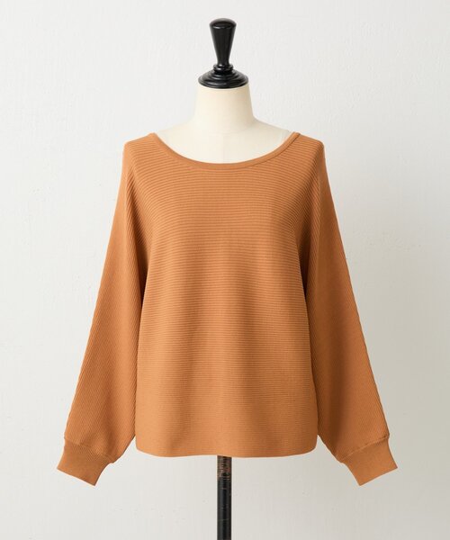 BEARDSLEY（ビアズリー）の「後ろパールニット（ニット/セーター・レディース・ブラック/キャメル・FREE）」の6枚目の写真