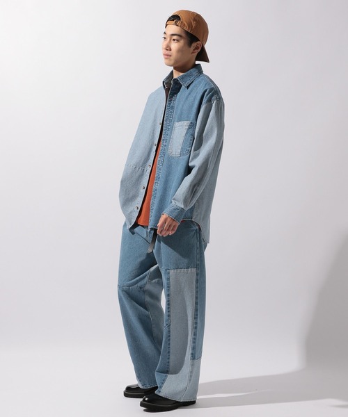 パッチワークデニムパンツ【niko and JEANS 2025AW】（デニム