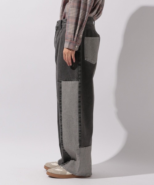 パッチワークデニムパンツ【niko and JEANS 2025AW】（デニム