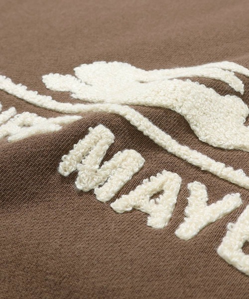 KRIFF MAYER（クリフメイヤー）の「サガラ刺繍裏起毛クルー(ロゴ)（スウェット・メンズ・ナチュラル/グレー/ブラウン/レッド/グリーン/カラフル/チャコール/パープル・MEDIUM/X-LARGE/LARGE）」の19枚目の写真