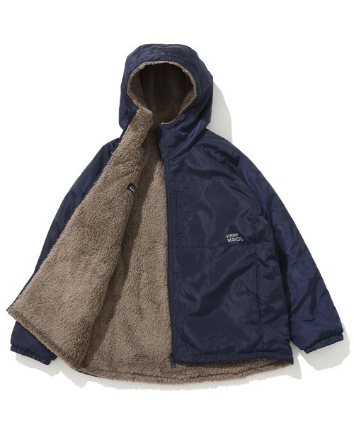 KRIFF MAYER Kid's Collection(クリフメイヤーキッズコレクション)の「ひっくりフードジャケット(その他アウター・キッズ・ベージュ/ネイビー/レッド/サックスブルー・120/130/140/150/160/170)」の2枚目の写真