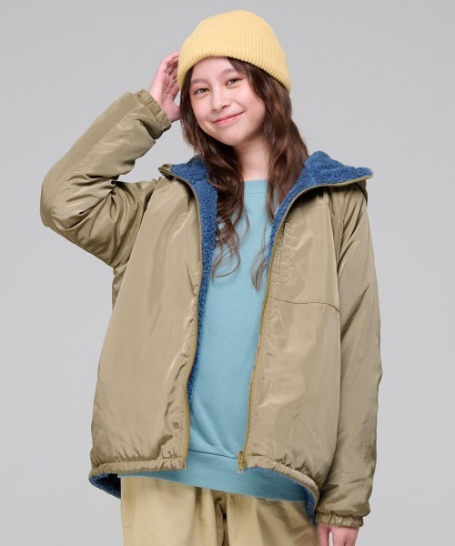 KRIFF MAYER Kid's Collection(クリフメイヤーキッズコレクション)の「ひっくりフードジャケット(その他アウター・キッズ・ベージュ/ネイビー/レッド/サックスブルー・120/130/140/150/160/170)」の5枚目の写真