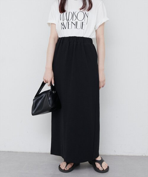 natural couture(ナチュラルクチュール)の「ワッフル風カットソータイトスカート(スカート・レディース・ライトベージュ/ブラック/レッド・FREE)」の11枚目の写真