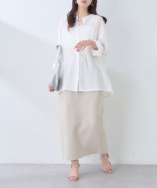 natural couture(ナチュラルクチュール)の「ワッフル風カットソータイトスカート(スカート・レディース・ライトベージュ/ブラック/レッド・FREE)」の16枚目の写真