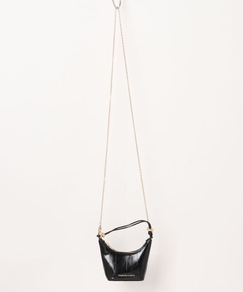 CHARLES & KEITH(チャールズ & キース)の「Augustine オーガスティン マイクロバッグ(ハンドバッグ・レディース・ブラック/クリーム/シルバー・XXS)」の16枚目の写真