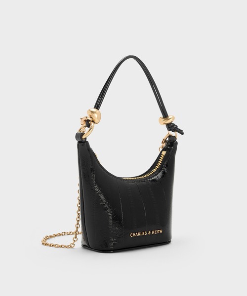 CHARLES & KEITH(チャールズ & キース)の「Augustine オーガスティン マイクロバッグ(ハンドバッグ・レディース・ブラック/クリーム/シルバー・XXS)」の20枚目の写真