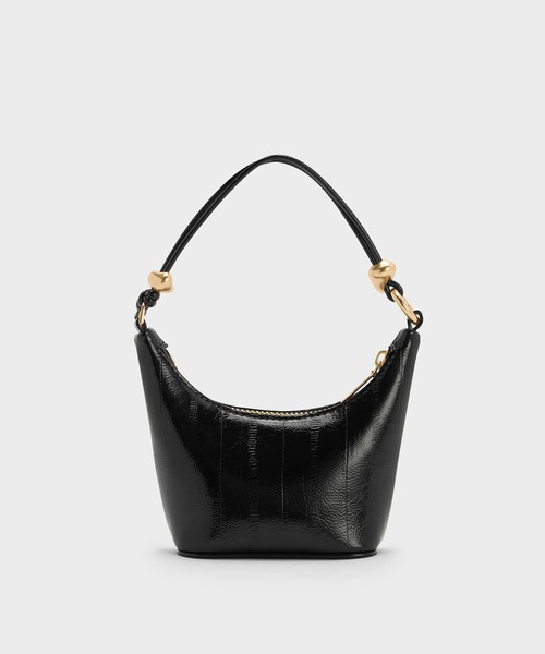 CHARLES & KEITH(チャールズ & キース)の「Augustine オーガスティン マイクロバッグ(ハンドバッグ・レディース・ブラック/クリーム/シルバー・XXS)」の19枚目の写真