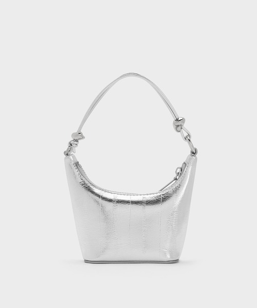 CHARLES & KEITH(チャールズ & キース)の「Augustine オーガスティン マイクロバッグ(ハンドバッグ・レディース・ブラック/クリーム/シルバー・XXS)」の14枚目の写真
