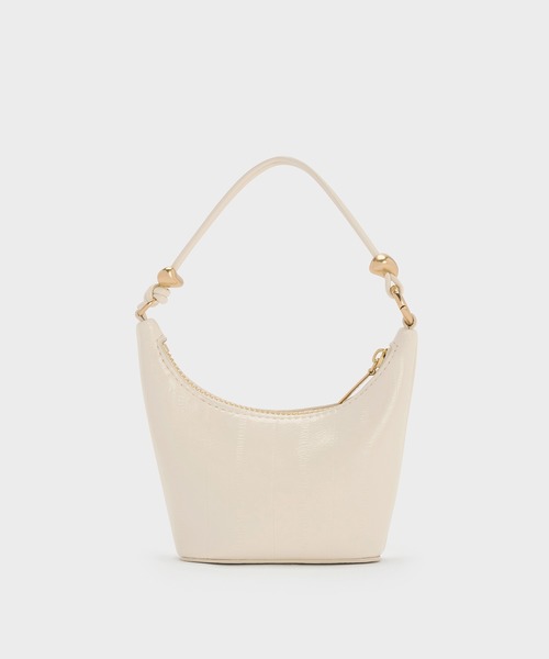 CHARLES & KEITH(チャールズ & キース)の「Augustine オーガスティン マイクロバッグ(ハンドバッグ・レディース・ブラック/クリーム/シルバー・XXS)」の7枚目の写真