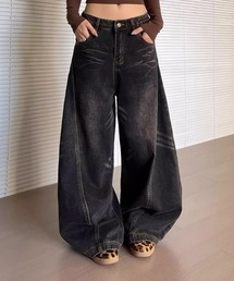 ワイドデニムパンツ