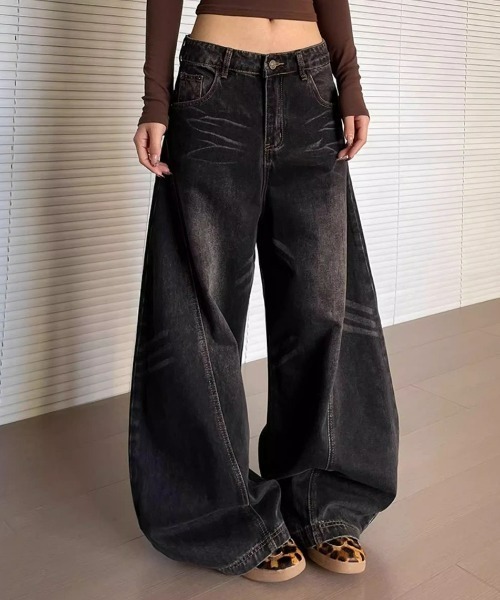 REBALANCE(リバランス)の「ワイドデニムパンツ(デニムパンツ・レディース・A・MEDIUM/LARGE/X-LARGE)」の6枚目の写真