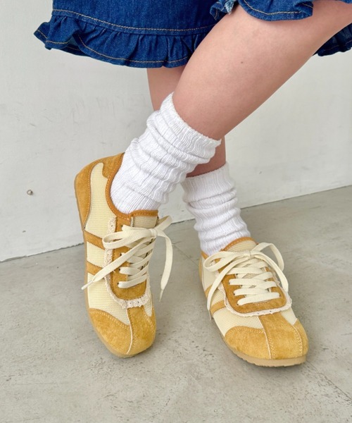 SOLLON.（ソルロン）の「【靴紐2種set】フリルレーススニーカー（スニーカー・レディース・ピンク/イエロー/ホワイト・24.5cm/23.5cm/22.5cm）」の15枚目の写真