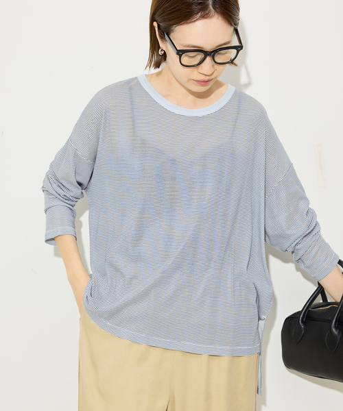 MILLER(ミラー)の「miller/ミラー SLOBE別注 シアードルマンロンTEE(Tシャツ/カットソー・レディース・ネイビー/ホワイト/ブラック・FREE)」の18枚目の写真