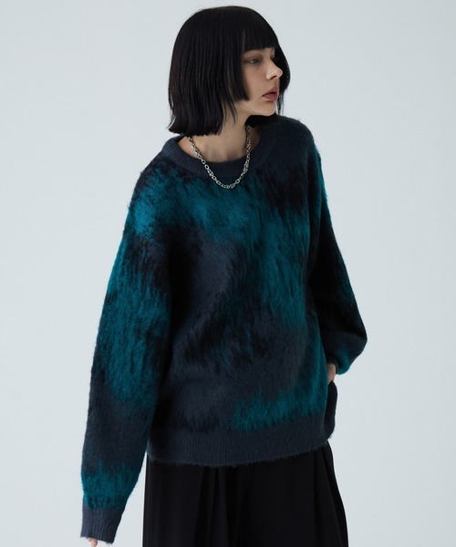 future archive 迷彩 モヘアニット 短丈 BEAMS FUTURE ARCHIVE 迷彩ニット モヘア