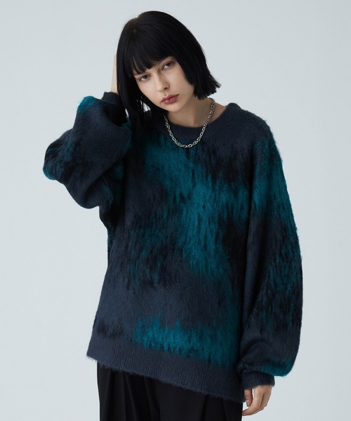 美品　MARK & LONA セーター サイズ48 カモフラージュ　蛍光 美品 MARK & LONA セーター サイズ48 カモフラージュ 蛍光 美品