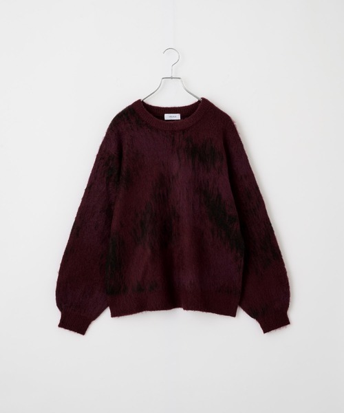VELNUS(ベルナス)の「【VELNUS】Abstract loose shaggy design knit/アブストラクトルーズシャギーデザインニット(ニット/セーター・メンズ・ブルー/レッド/チャコールグレー・L/S/M)」の4枚目の写真