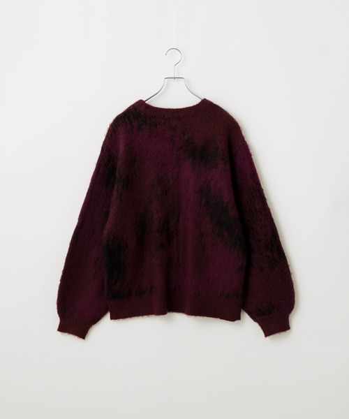 VELNUS(ベルナス)の「【VELNUS】Abstract loose shaggy design knit/アブストラクトルーズシャギーデザインニット(ニット/セーター・メンズ・ブルー/レッド/チャコールグレー・L/S/M)」の5枚目の写真