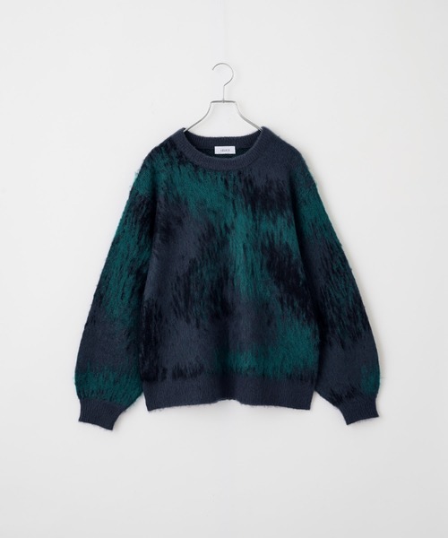 VELNUS(ベルナス)の「【VELNUS】Abstract loose shaggy design knit/アブストラクトルーズシャギーデザインニット(ニット/セーター・メンズ・ブルー/レッド/チャコールグレー・L/S/M)」の10枚目の写真