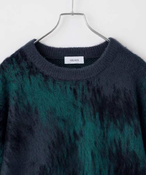 VELNUS(ベルナス)の「【VELNUS】Abstract loose shaggy design knit/アブストラクトルーズシャギーデザインニット(ニット/セーター・メンズ・ブルー/レッド/チャコールグレー・L/S/M)」の12枚目の写真