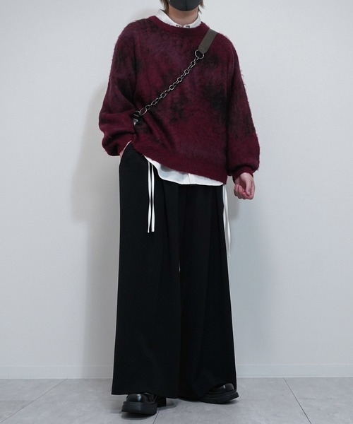 VELNUS(ベルナス)の「【VELNUS】Abstract loose shaggy design knit/アブストラクトルーズシャギーデザインニット(ニット/セーター・メンズ・ブルー/レッド/チャコールグレー・L/S/M)」の19枚目の写真