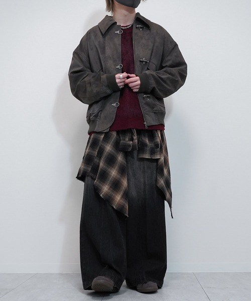 VELNUS(ベルナス)の「【VELNUS】Abstract loose shaggy design knit/アブストラクトルーズシャギーデザインニット(ニット/セーター・メンズ・ブルー/レッド/チャコールグレー・L/S/M)」の20枚目の写真