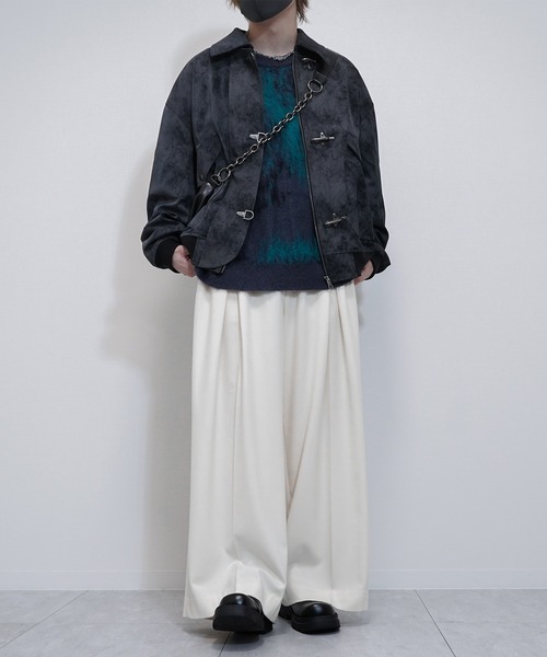 VELNUS(ベルナス)の「【VELNUS】Abstract loose shaggy design knit/アブストラクトルーズシャギーデザインニット(ニット/セーター・メンズ・ブルー/レッド/チャコールグレー・L/S/M)」の22枚目の写真